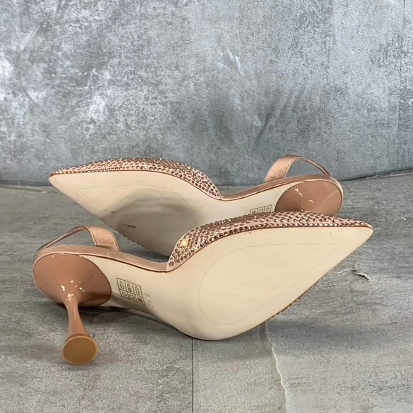 Jeffrey Campbell Women's Blush Zivote Rhinestone Pointed-Toe Slingback Pumps SZ7 - Picture 8 of 9